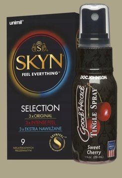 Набір Skyn Selection 9 шт + Спрей Doc Johnson GoodHead Tingle Spray - Sweet Cherry (29 мл) SOS5080 фото