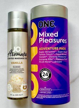 Набір 24 шт ONE Mixed Pleasures + System JO Aromatix Vanilla 120 мл SOS1706 фото