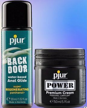 Набор лубрикантов pjur backdoor Regenerating 30 мл + pjur POWER Premium Cream 150 мл LB496 фото