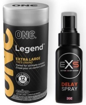 Набор из 12 шт ONE Legend Extra Large + Пролонгатор EXS DELAY SPRAY 50 МЛ SOS9068 фото