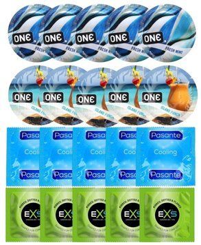 Набор 20 шт ONE Fresh Mint + ONE Island Punch + Pasante Cooling + EXS EXTREME SOS7171 фото