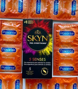 Набор SKYN 5 Senses 5 шт + Pasante Warming 20 шт SOS1162 фото
