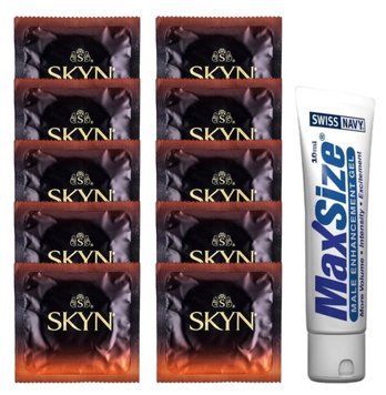 Комплект Skyn Warming 10 шт + Swiss Navy Max Size Cream (10 мл) SOS14442 фото