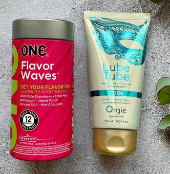 Набор ONE Flavor Waves (12 шт.) + Лубрикант LUBE TUBE COOL, 150 мл ORGIE SOS2356 фото