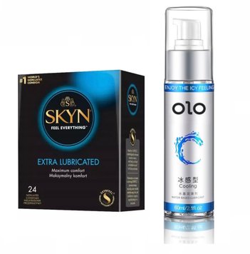 Skyn Extra lube 24 штуки + подарок OLO cooling 80 ml ( охолодження ) SOS15 фото