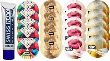 Набор из Swiss Navy Water-Based 10 мл + ONERibs + ONE Vanish + ONE Bubblegum + ONEBanana SOS8511 фото