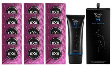 Комплект EXS Extra Thick 15 шт + Plaisirs Secrets Nuit Ardente SOS14722 фото