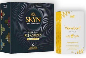 SKYN Pleasures, 42 шт + Intt Vibration Honey (15 мл) SOS6931 фото