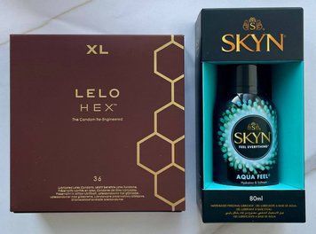 Набор LELO HEX Respect XL 36 Pack, тонкий и суперпрочный, увеличенный размер + Лубрикант на водной основе SKYN AQUA FEEL, 80 мл SOS1212 фото