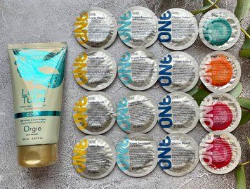 Набор из 16 шт ONE Super Studs, Super Sensitive, Classic, Color Sensations + лубрикант LUBE TUBE COOL, 150 мл ORGIE SOS2406 фото