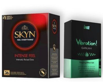 Skyn Intense feel 36 штук + Intt Vibration Ganjah (15 мл) SOS6787 фото