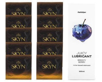 Комплект SKYN passion daiquiri 10 шт. + Лубрикант Satisfyer Juicy Lubricant Breezy Berry 300 мл SOS12622 фото