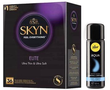 Комплект Skyn ​​Elite 36 шт + pjur Aqua 30 мл SOS13324 фото