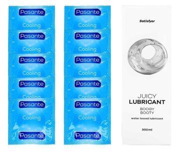 Комплект Pasante Cooling 10шт. + Лубрикант Satisfyer Juicy Lubricant Boogy Booty 300 мл SOS11571 фото