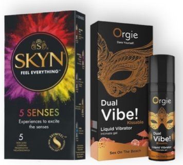 SKYN 5 Senses + DUAL VIBE!, 15 мл Orgie SEX ON THE BEACH SOS6971 фото