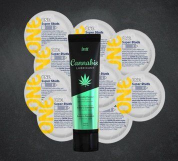 Комплект 9 шт ONE Super Studs + Лубрикант Intt Cannabis (100 мл) SOS4153 фото