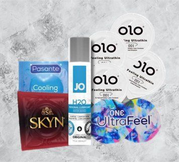 Набор ONE Ultra Feel, SKYN Intense Feel, OLO Feeling Ultrathin, Pasante Cooling + System JO H20 ORIGINAL 30 мл SOS4126 фото