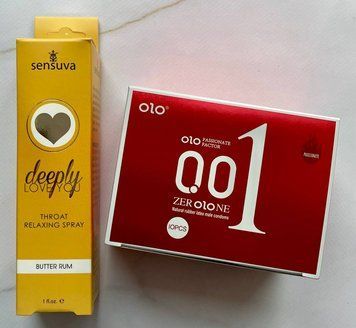 Набор OLO возбуждающие 001 (красные) 10 шт + Спрей для оральных ласк Sensuva Deeply Love You Butter Rum (29 мл) SOS1406 фото