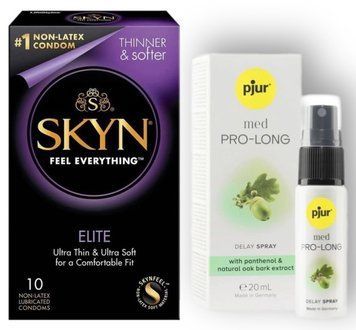 Набор из SKYN Elite 10 шт + Пролонгатор pjur MED Prolong Spray - 20 мл SOS8901 фото