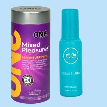 Набор ONE Mixed Pleasures 24 шт. + Лубрикант EXS Clear Lube 100 мл. SOS4396 фото