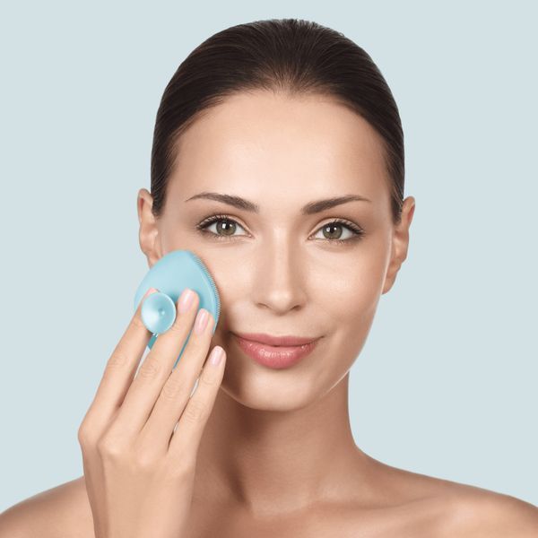 Щітка для обличчя GESKE Facial Brush 4в1 з тримачем turquoise HB0059 фото