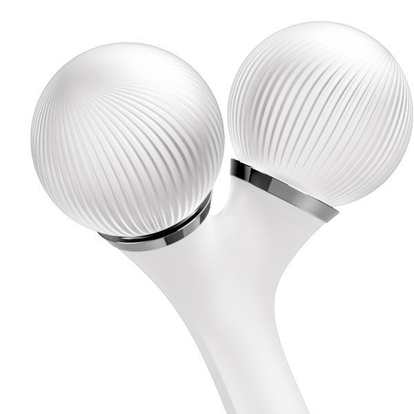 Електронний ультразвуковий ролик для обличчя та тіла GESKE Sonic Facial&Body Roller 4в1 white HB0039 фото