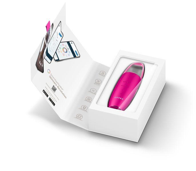 Микротоковый скраббер для кожи и устранение черных точек GESKE MicroCurrent Skin Scrubber&Blackhead Remover 9в1 magenta HB0142 фото