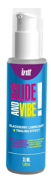 Вибролубрикант на водной основе INTT Slide and Vibe (35 мл) со вкусом ежевики SX2662 фото