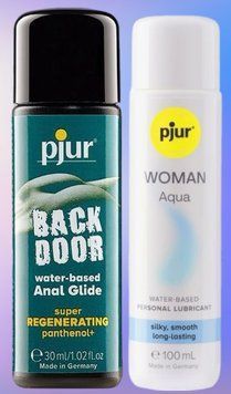 Набор лубрикантов pjur backdoor Regenerating 30 мл + pjur Woman Aqua 100 мл LB447 фото