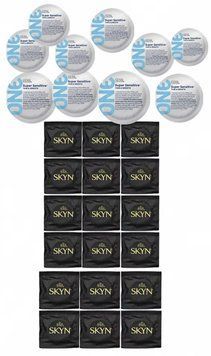 Комплект: SKYN Original 18 шт. + 𝐎𝐍𝐄 𝐒𝐮𝐩𝐞𝐫 𝐒𝐞𝐧𝐬𝐢𝐭𝐢𝐯𝐞 10 шт. SOS11230 фото