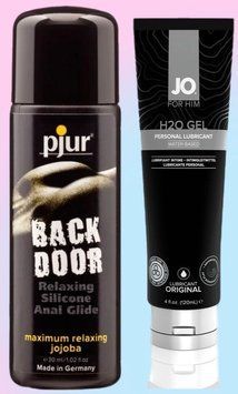 Набор лубрикантов pjur backdoor anal Relaxing jojoba silicone 30 мл + System JO H2O GEL ORIGINAL (120 мл) LB859 фото