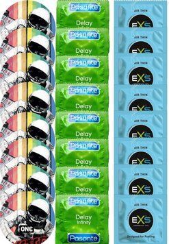 Набор 24 шт ONE Extreme Ribs + Delay Infinity + EXS Air Thin SOS7422 фото
