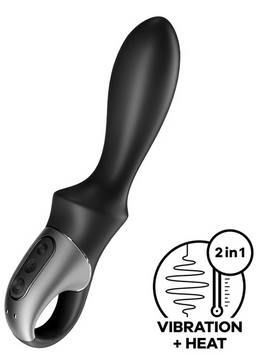 Анальный вибратор с функцией подогрева Satisfyer Heat Climax Connect App (черный) SO6089 фото