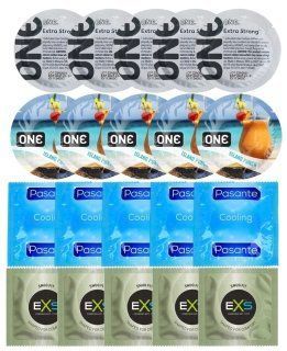 Набір 20 шт ONE Extra Strong + ONE Island Punch + Pasante Cooling + EXS Snug Fit SOS7272 фото