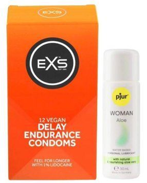 Набор EXS Delay (12 шт) + pjur Woman Aloe 30 мл SOS13475 фото