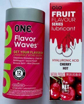Комплект ONE Flavor Waves 12 шт + Гель-лубрикант вишня 120 мл OLO SOS3667 фото