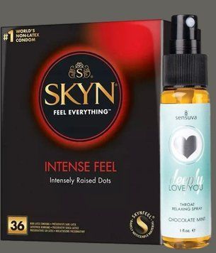 Комплект Skyn ​​Intense feel 36 штук + Спрей Sensuva Deeply Love You Chocolate Mint (29 мл) SOS5378 фото