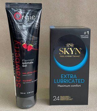 Комплект SKYN Extra Lube 24 шт + ORGIE лубрикант на водной основе LUBE TUBE клубника, 100 мл SOS1063 фото