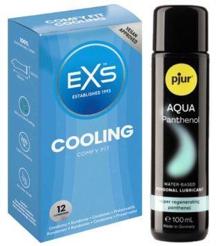 Комплект EXS Cooling 12 шт + Pjur Aqua Panthenol 100 мл SOS13625 фото