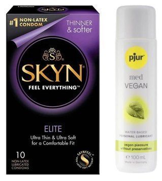 Комплект SKYN Elite 10 шт + Pjur MED Vegan Glide 100 мл SOS13175 фото
