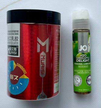 Комплект Muaisi 002 RED 12 шт - Лубрикант System JO H2O &mdash; Green Apple (30 мл) SOS2799 фото