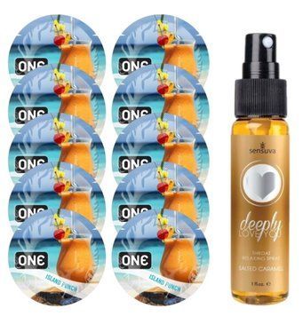 Комплект ONE Island Punch 10 шт + Sensuva Deeply Love You &ndash; Salted Caramel, 29 мл SOS13817 фото