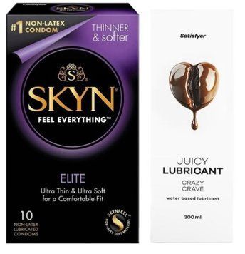 Комплект Лубрикант Satisfyer Juicy Crazy Crave 300 мл + SKYN Elite 10 шт SOS12891 фото