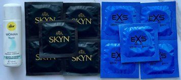 Набір SKYN Original 5 шт + EXS Cooling 5 шт + Лубрикант pjur Woman Nude 30 мл SOS3517 фото