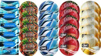 Набор из 25 шт One Oasis Premium + ONE Tattoo  + ONEFreshMint + ONEChocolateStrawberry + ONEBanana SOS8478 фото