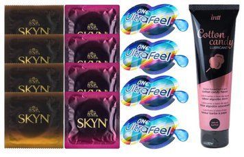 Комплект: Лубрикант Intt Cotton Candy (100 мл) + 8 шт. SKYN + 4 шт. 𝐎𝐍𝐄 𝐔𝐥𝐭𝐫𝐚𝐅𝐞𝐞𝐥 SOS10421 фото