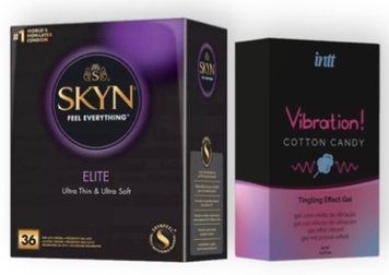 Skyn Elite 36 шт + Intt Vibration Cotton Candy (15 мл) SOS7122 фото