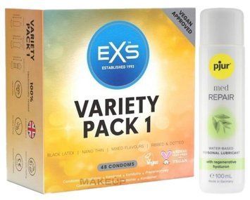 Набор EXS Variety pack 1 (48 шт) + pjur MED Repair Glide 100 мл SOS13425 фото