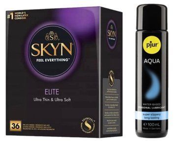 Комплект Skyn ​​Elite 36шт + pjur Aqua 100 мл SOS13325 фото