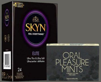 Набір SKYN Elite, 24 шт + М'ятні цукерки Bijoux Indiscrets Oral Pleasure Mints &ndash; Peppermint SOS5279 фото
